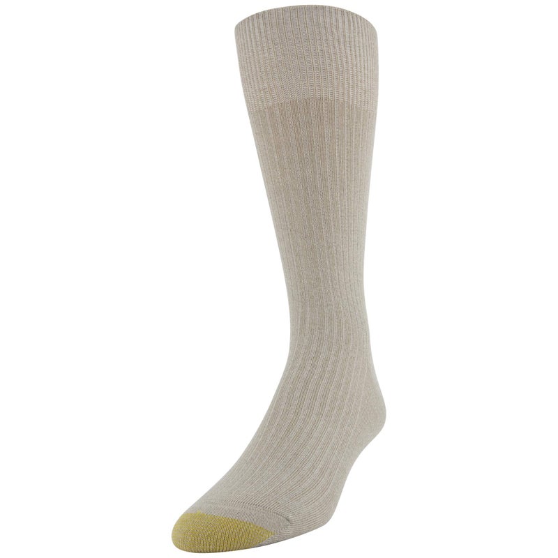 GOLDTOE Men's Stanton Crew Socks, Multipairs, Khaki Marl Assorted, X-Large - Image 2